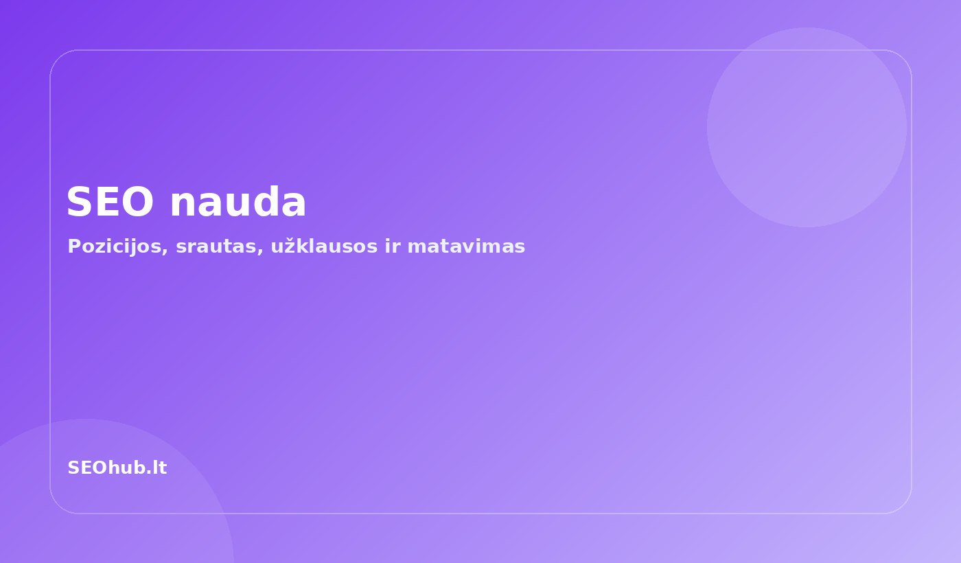 Straipsnių talpinimas SEO naudai ir rezultatų matavimui
